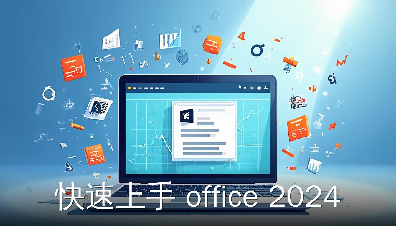 Office 2024 核心变化与新功能操作指南的封面图，展示笔记本电脑上的Excel界面
